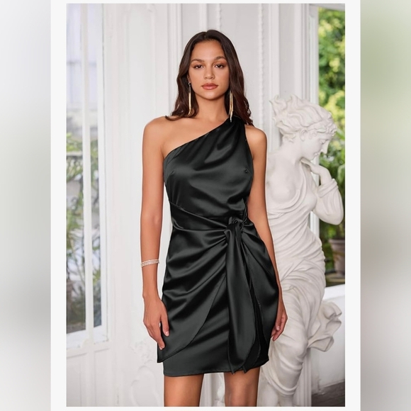 GRACE KARIN Satin Cocktail Dress #839 - Picture 11 of 13